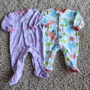 Adorable Pekkle Footed Sleepers 6 Months